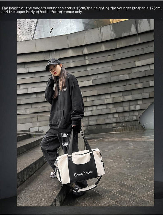 Gym Bag Men's And Women's Fashion Street Fashion Portable Shoulder Bag