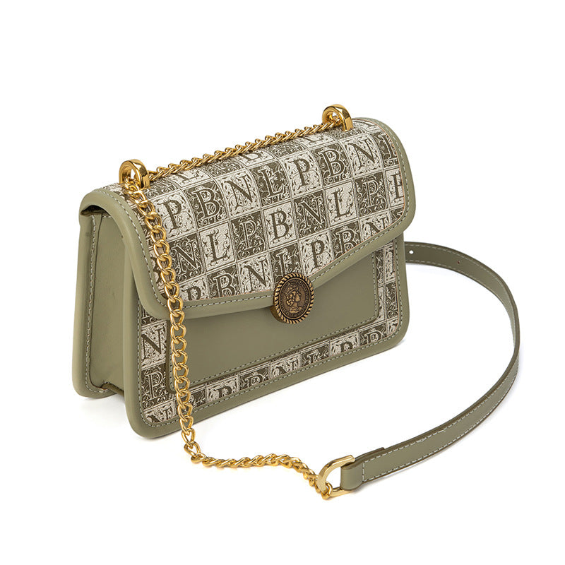 Printed Letter Fashion Chain Crossbody Bag