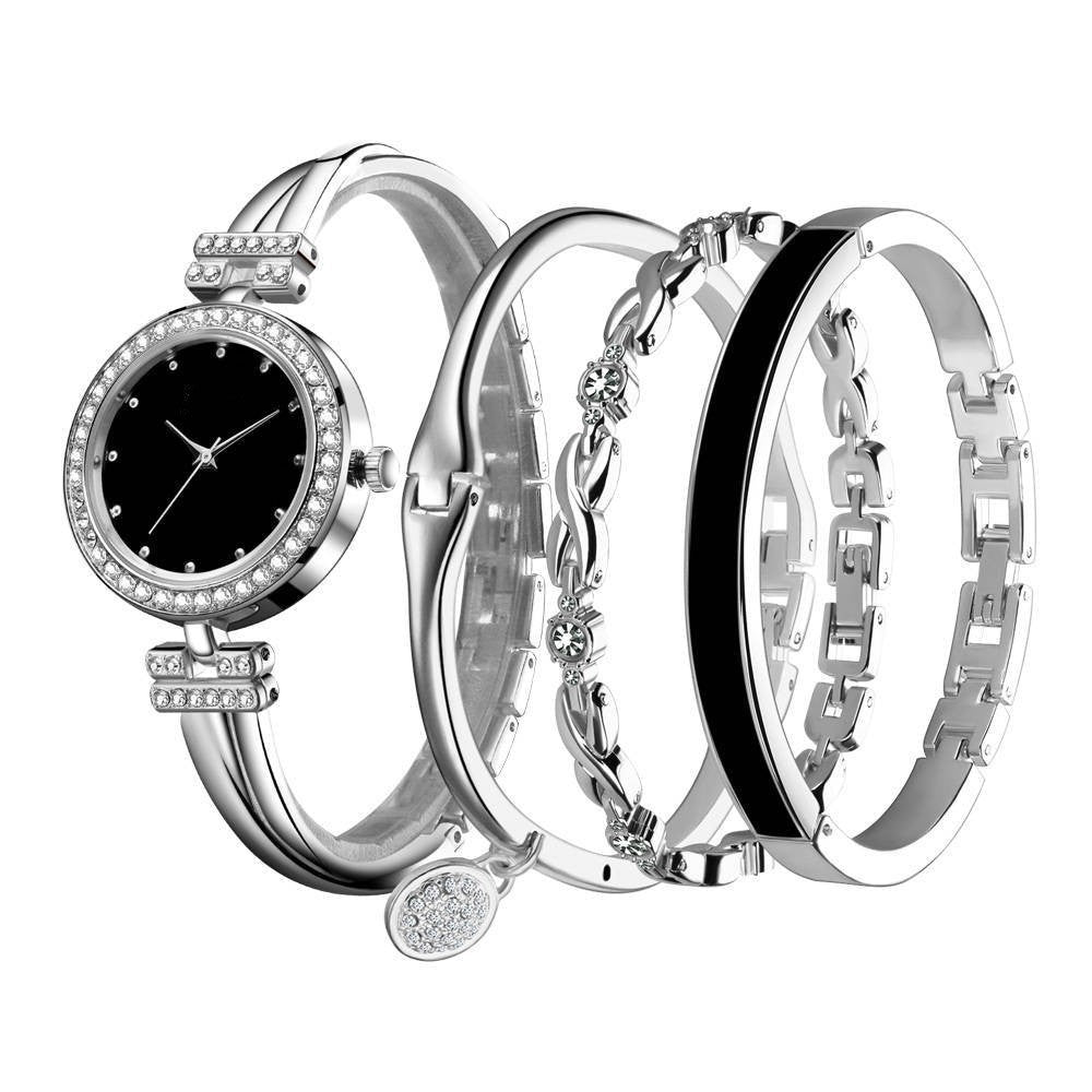 Conjunto de relógio de quartzo de moda feminina