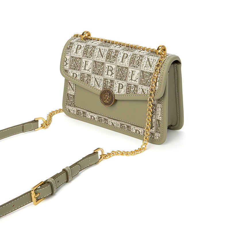 Printed Letter Fashion Chain Crossbody Bag