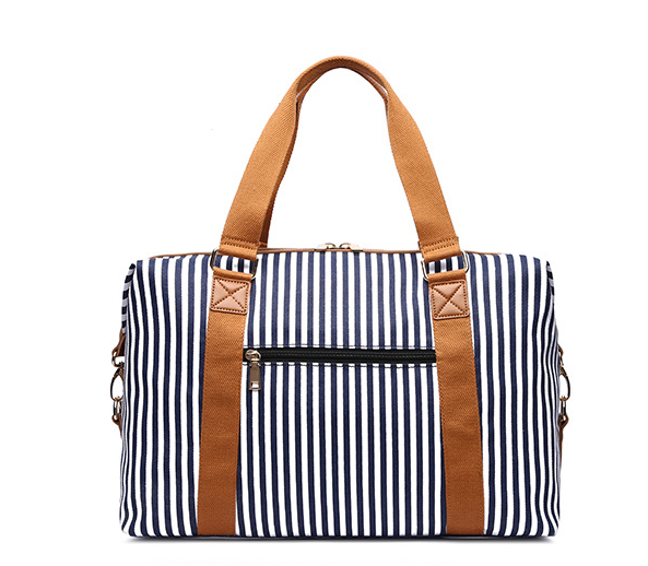 Women's Canvas Striped Travel Bag