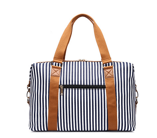 Women's Canvas Striped Travel Bag