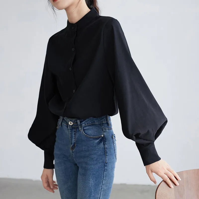 Big Lantern Sleeve Blouse Women