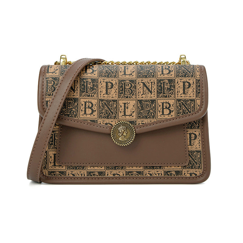 Printed Letter Fashion Chain Crossbody Bag