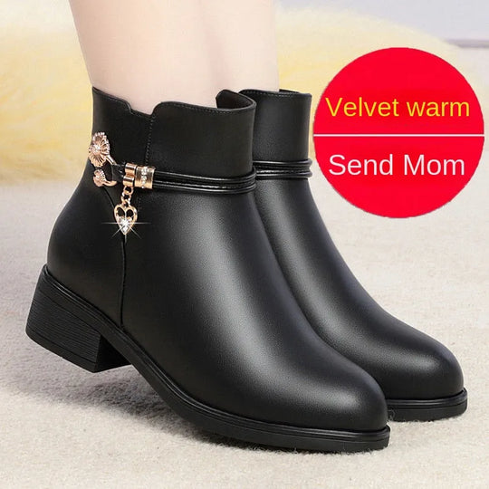 Leather Women's Boots Winter.