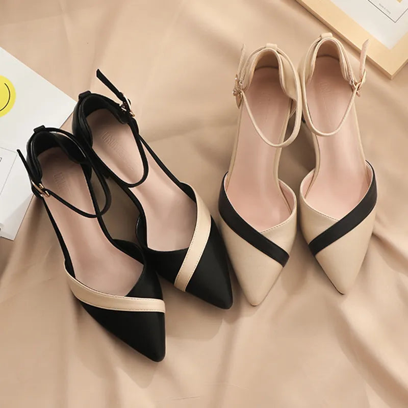 Heels Pumps Women Pointed Toe Office Shoes