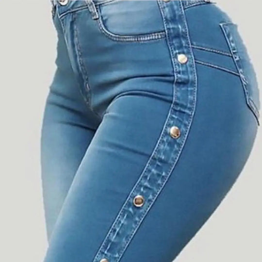 Calça Jeans Flare Stretch Cintura Média