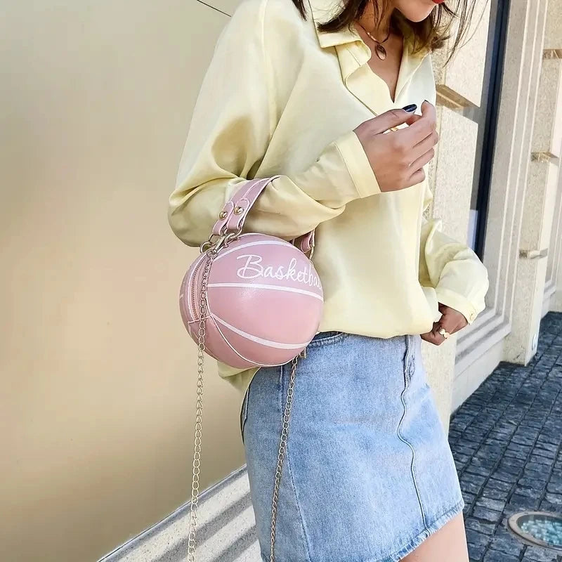 Women  Leather Basketball Bag