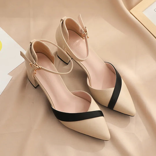 Heels Pumps Women Pointed Toe Office Shoes