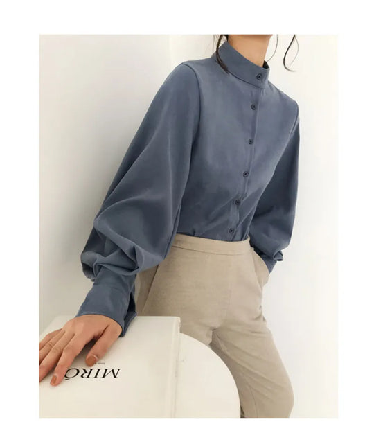 Big Lantern Sleeve Blouse Women