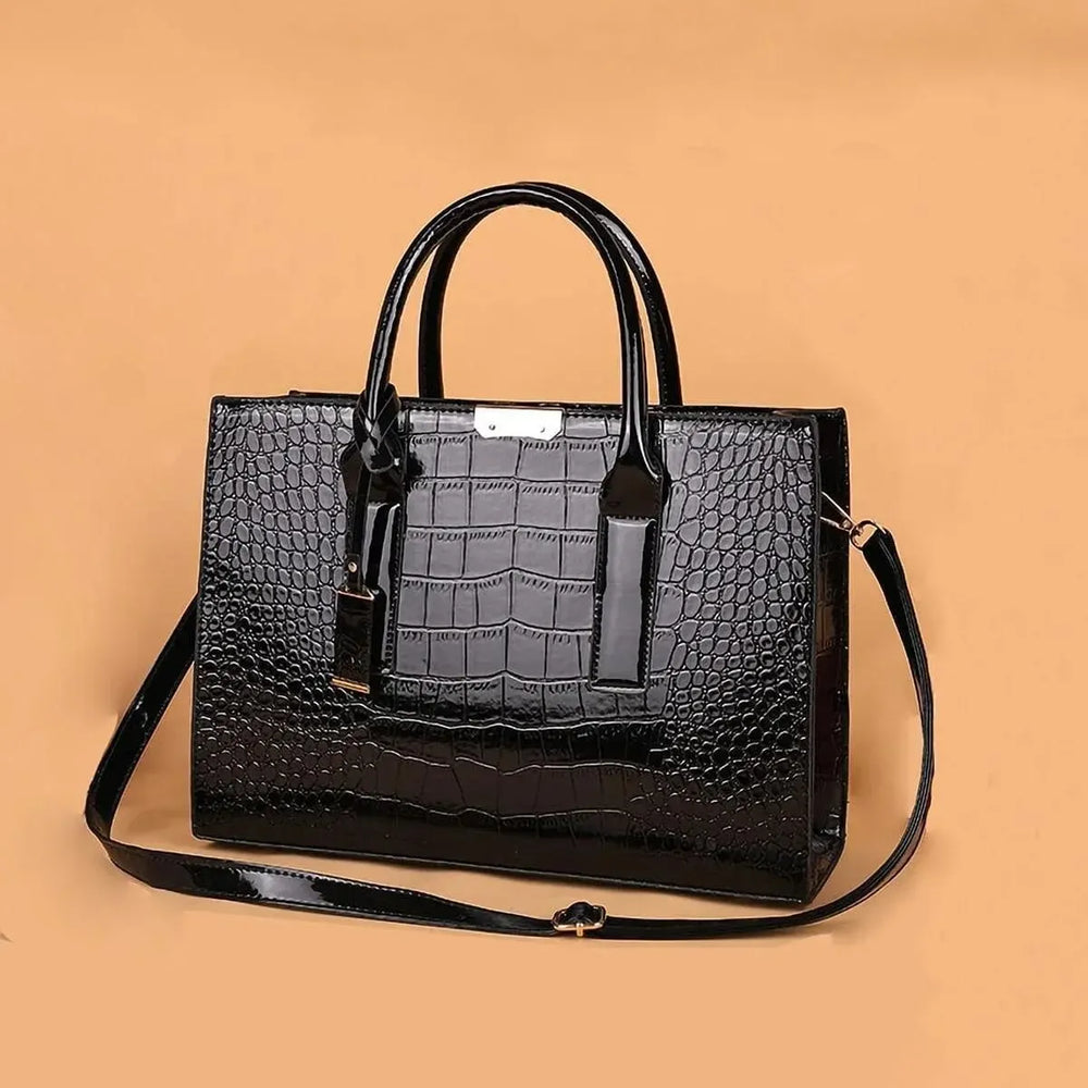 Luxury Handbag Crocodile PU Patent Leather Crossbody Bag