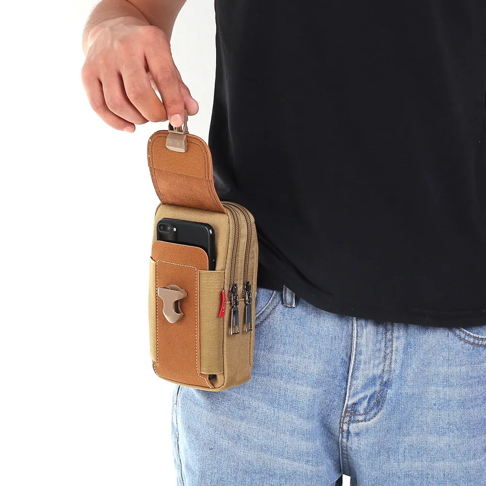 Man Belt Pouch Mobile Phone Bag for Men