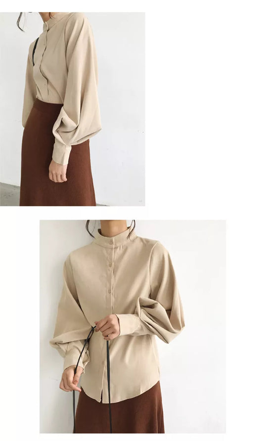 Big Lantern Sleeve Blouse Women