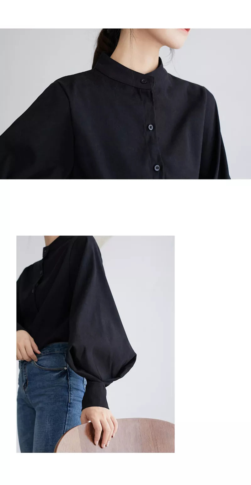 Big Lantern Sleeve Blouse Women