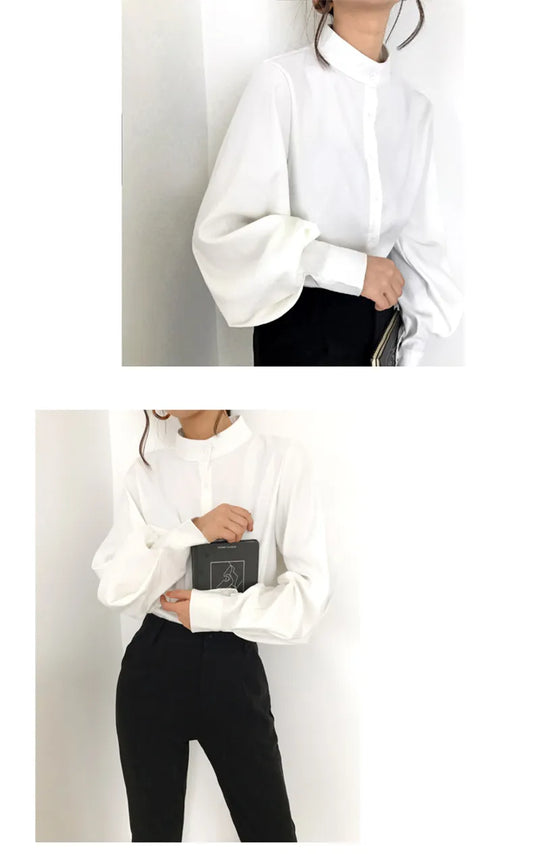 Big Lantern Sleeve Blouse Women