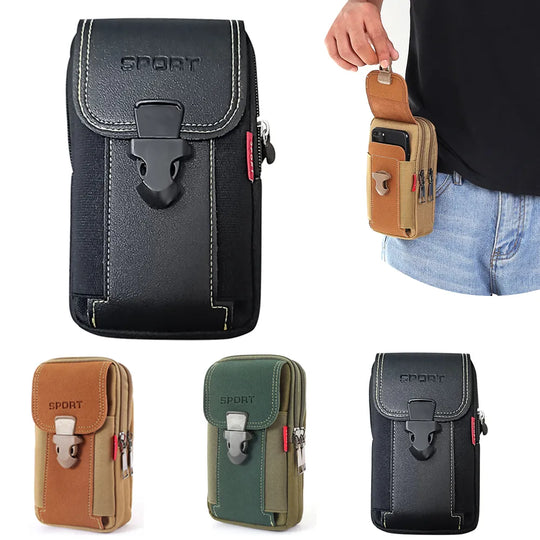 Man Belt Pouch Mobile Phone Bag for Men