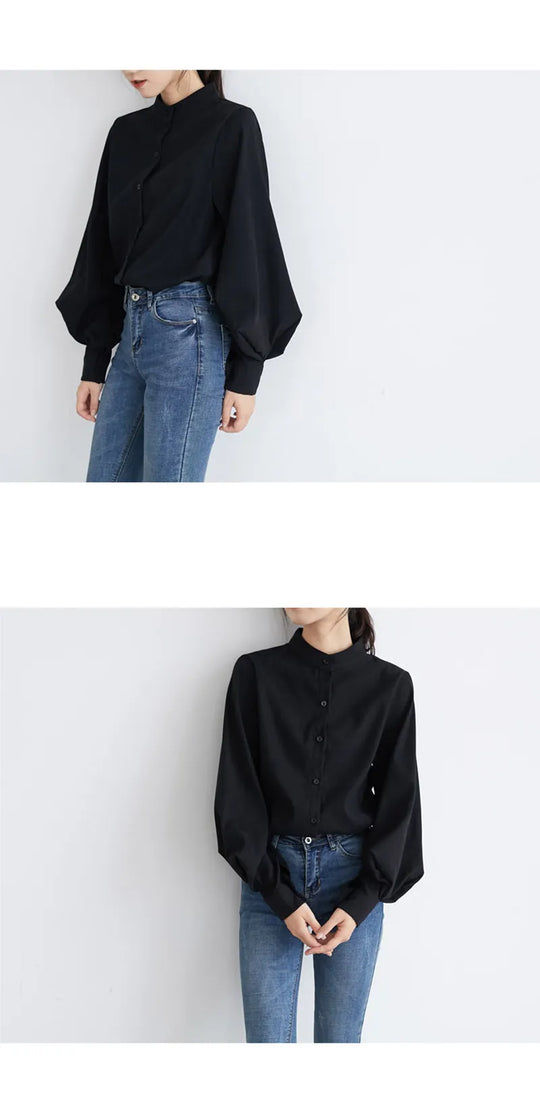 Big Lantern Sleeve Blouse Women