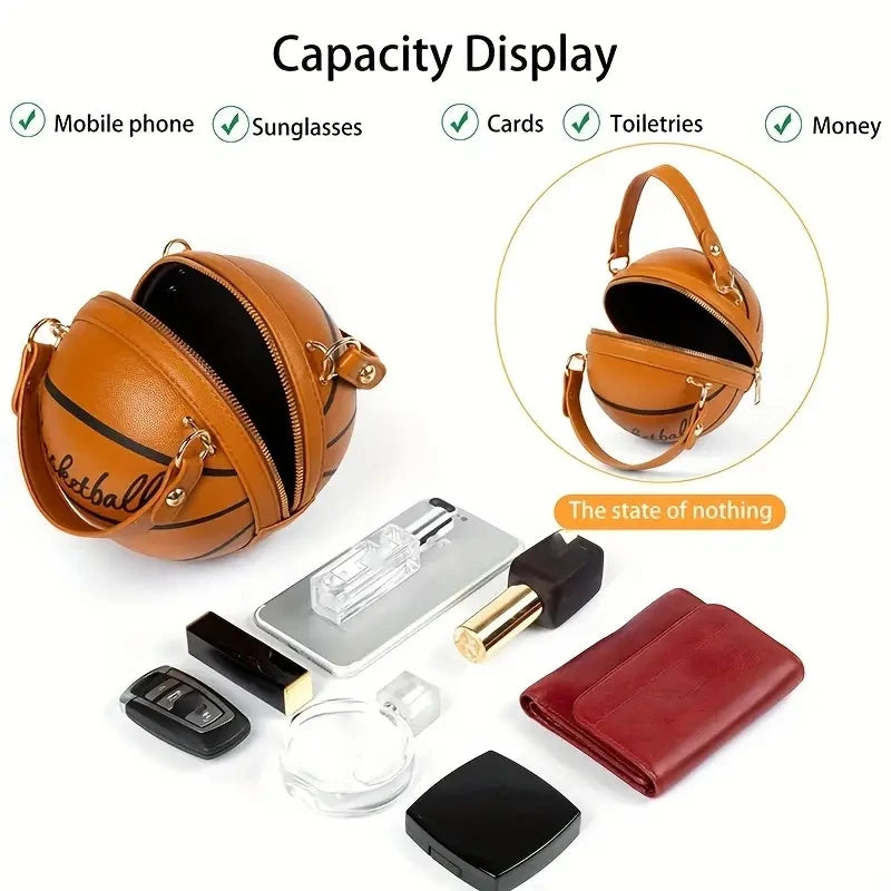 Women  Leather Basketball Bag