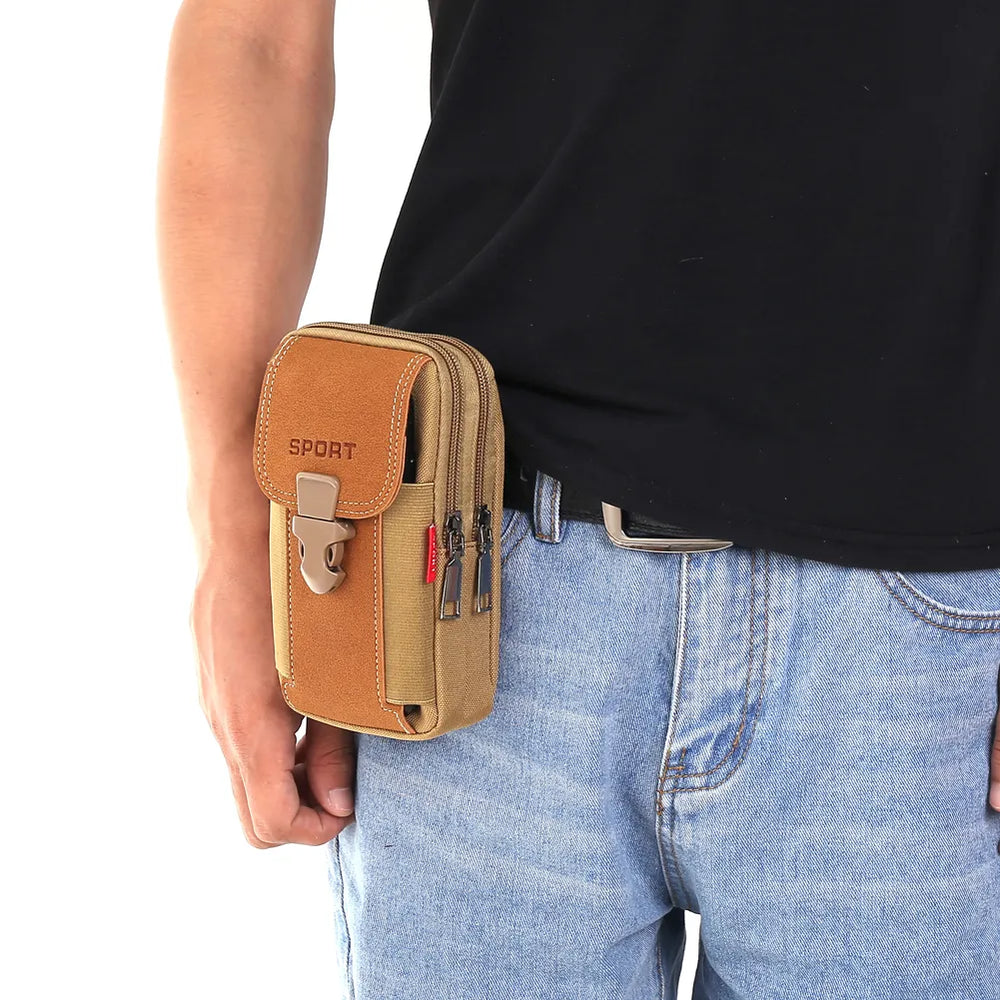 Man Belt Pouch Mobile Phone Bag for Men