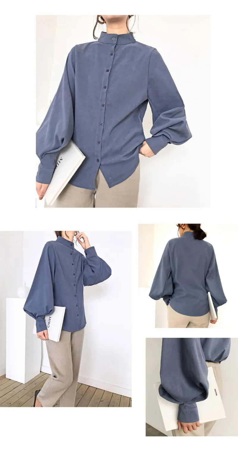 Big Lantern Sleeve Blouse Women