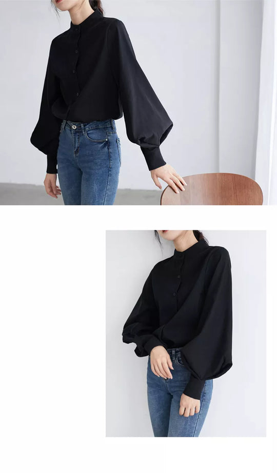 Big Lantern Sleeve Blouse Women