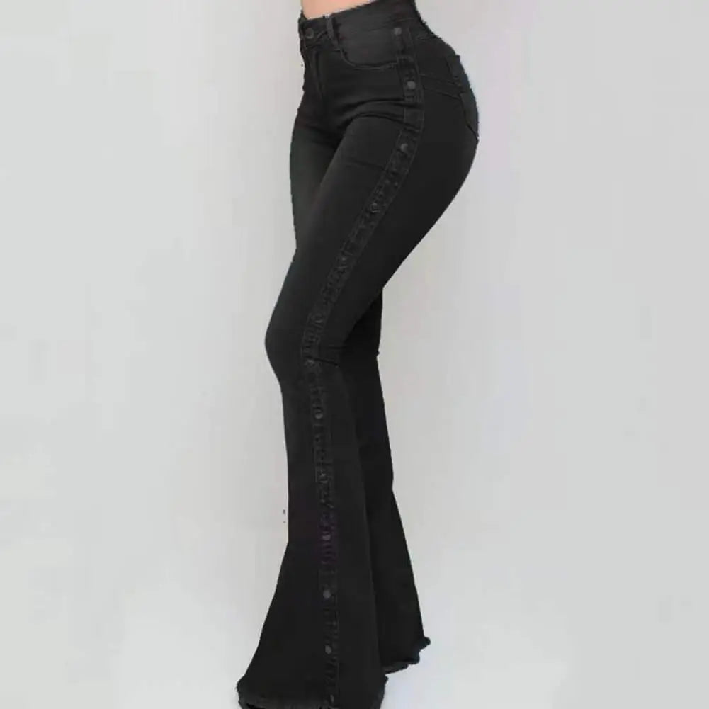 Calça Jeans Flare Stretch Cintura Média