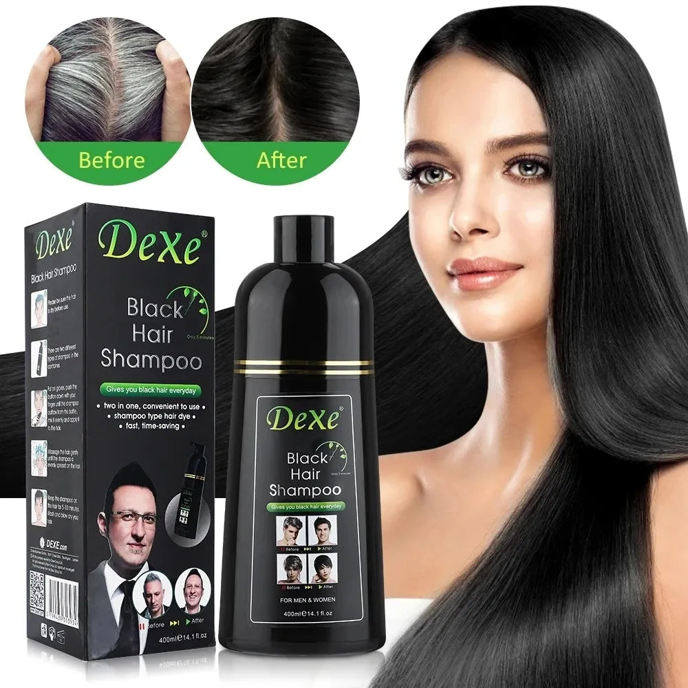 White Hair Dyed Black Repair Hair Shampoo .