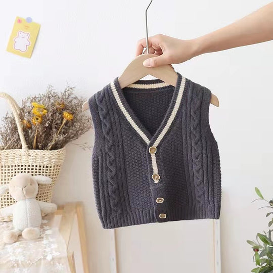 Sweater Baby Sweater Vest Outwear In Spring And Autumn