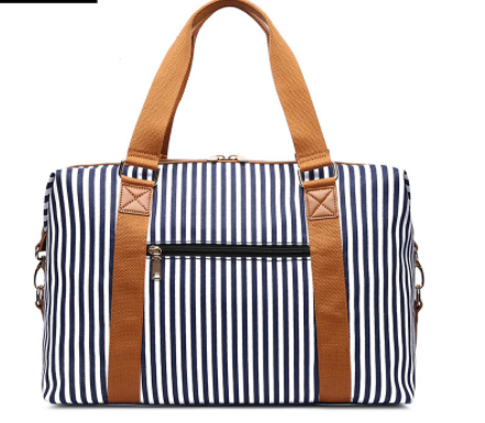 Women's Canvas Striped Travel Bag