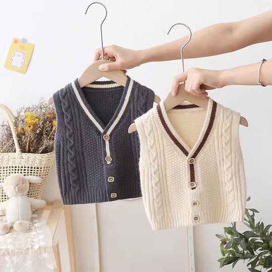 Sweater Baby Sweater Vest Outwear In Spring And Autumn